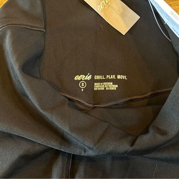 NWT Aerie 7/8 Leggings Chill Play Move High Rise Size S Black - Picture 5 of 5